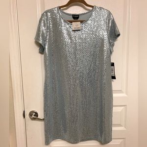 Bebe Blue Sparkling Mini Dress Size XXL NWT